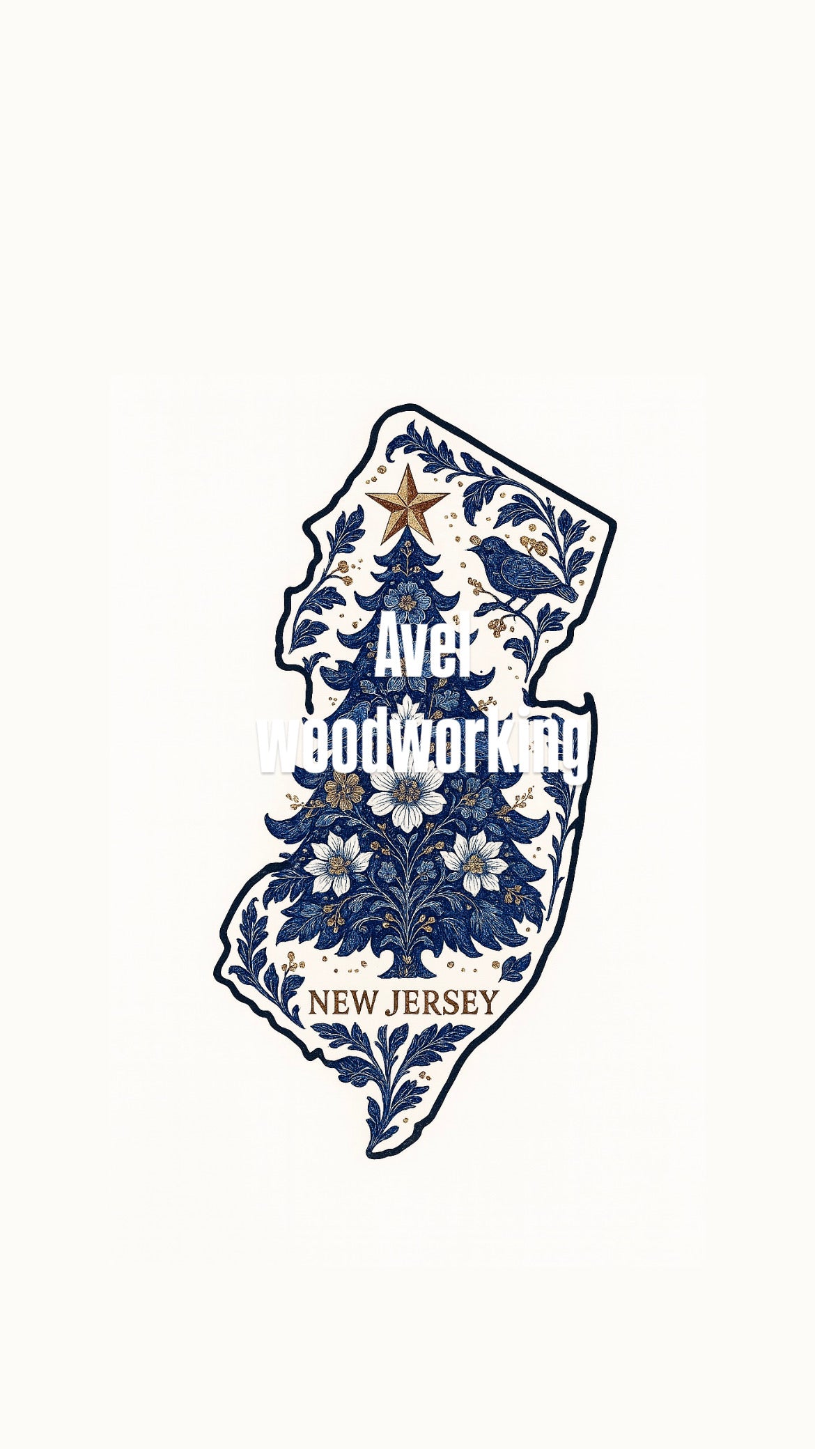 State Sublimated Chinoiserie ornament