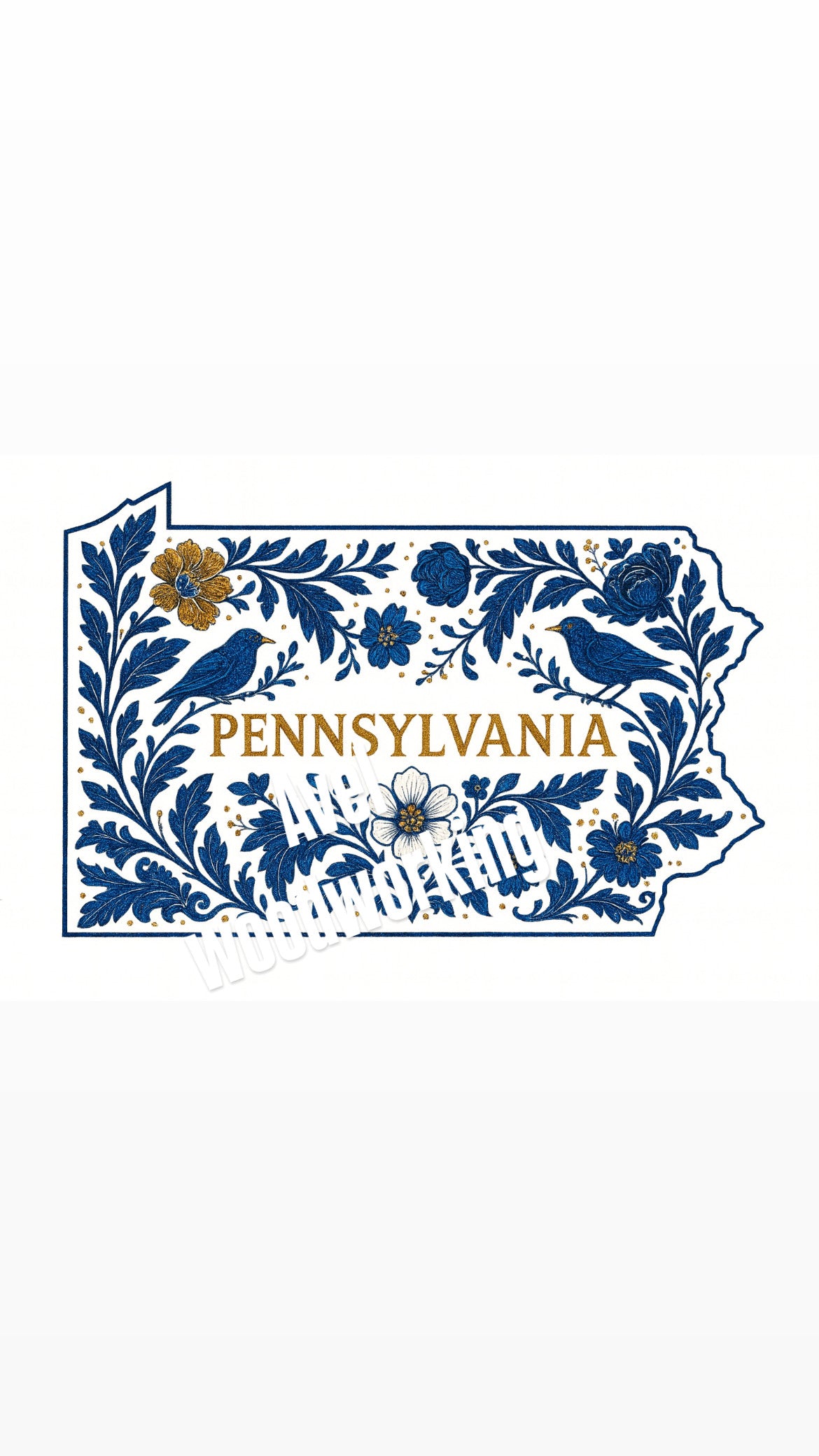 State Sublimated Chinoiserie ornament