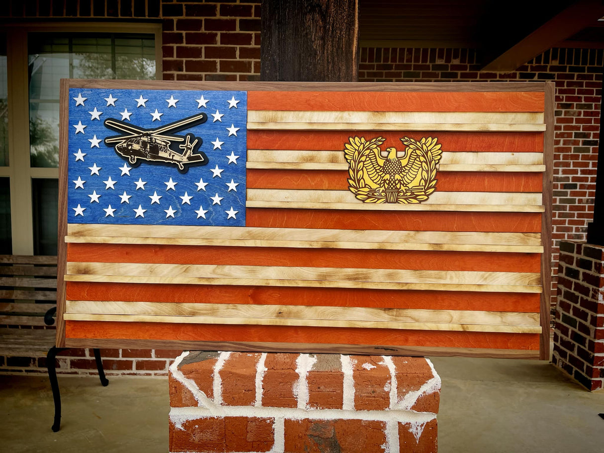 Large American Flag Coin Holder With Cross