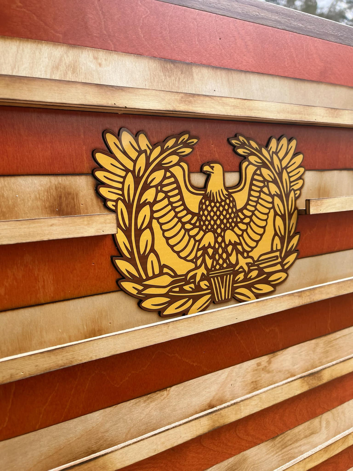 Large American Flag Coin Holder With Cross