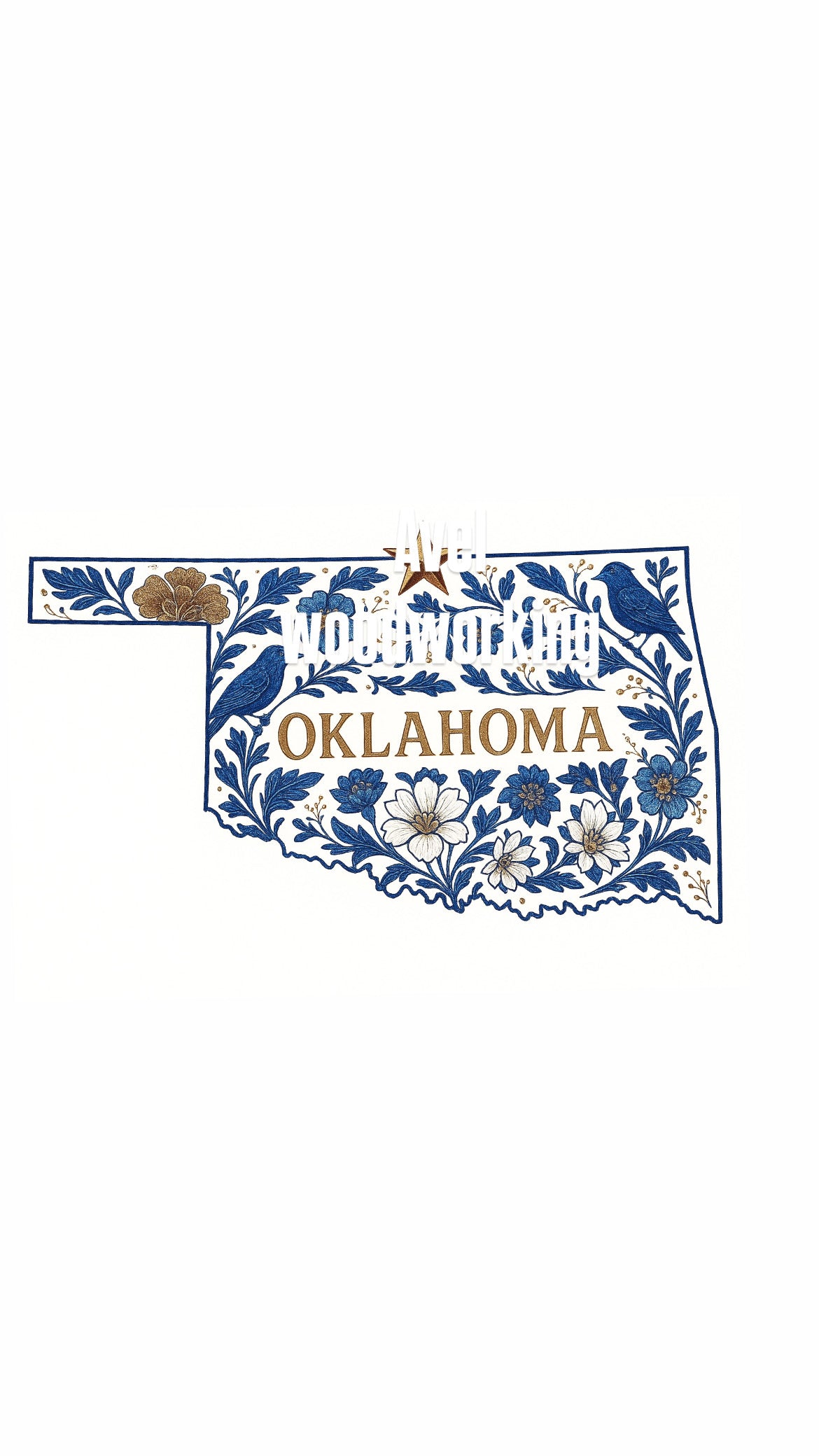 State Sublimated Chinoiserie ornament
