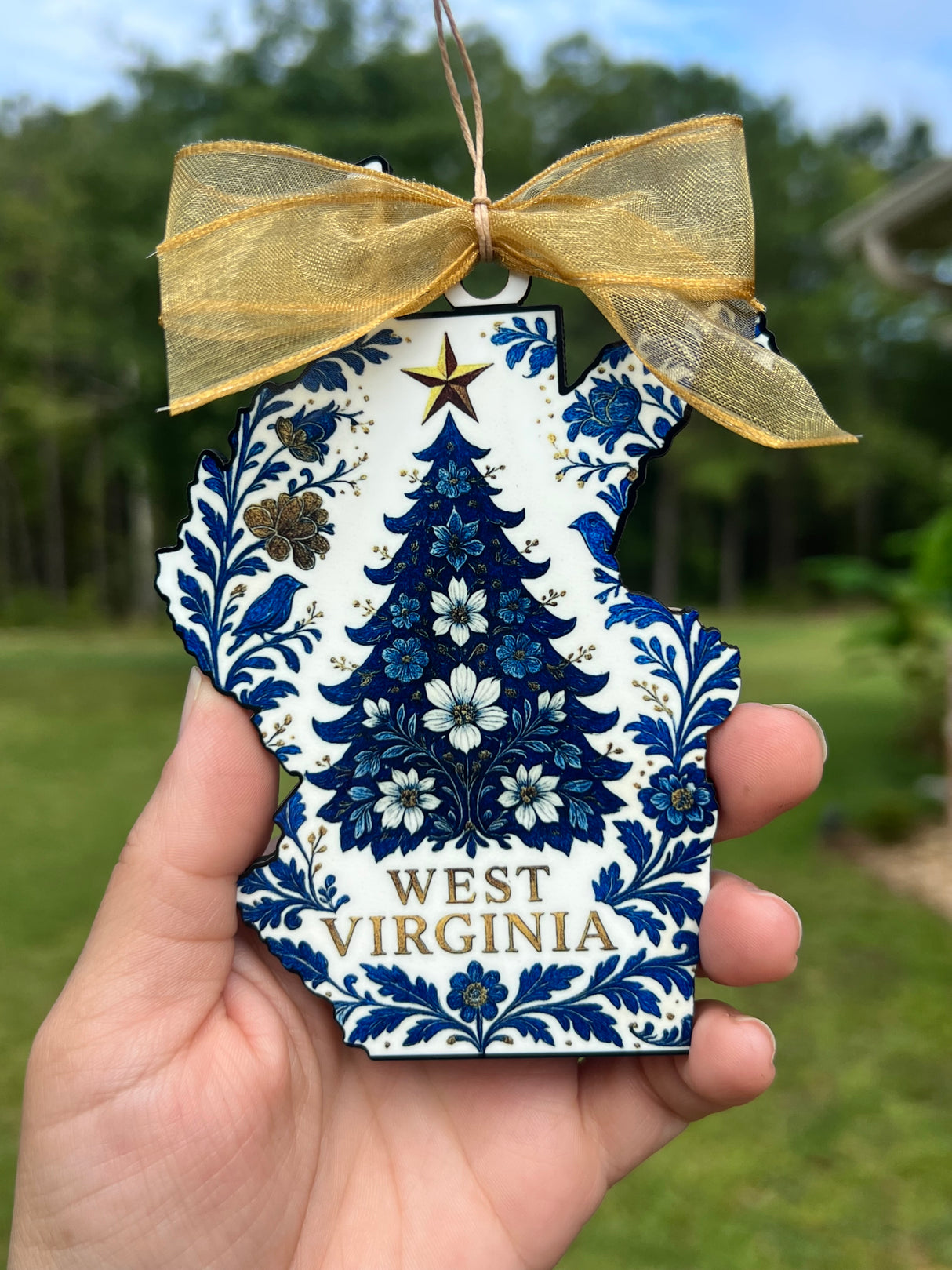 State Sublimated Chinoiserie ornament
