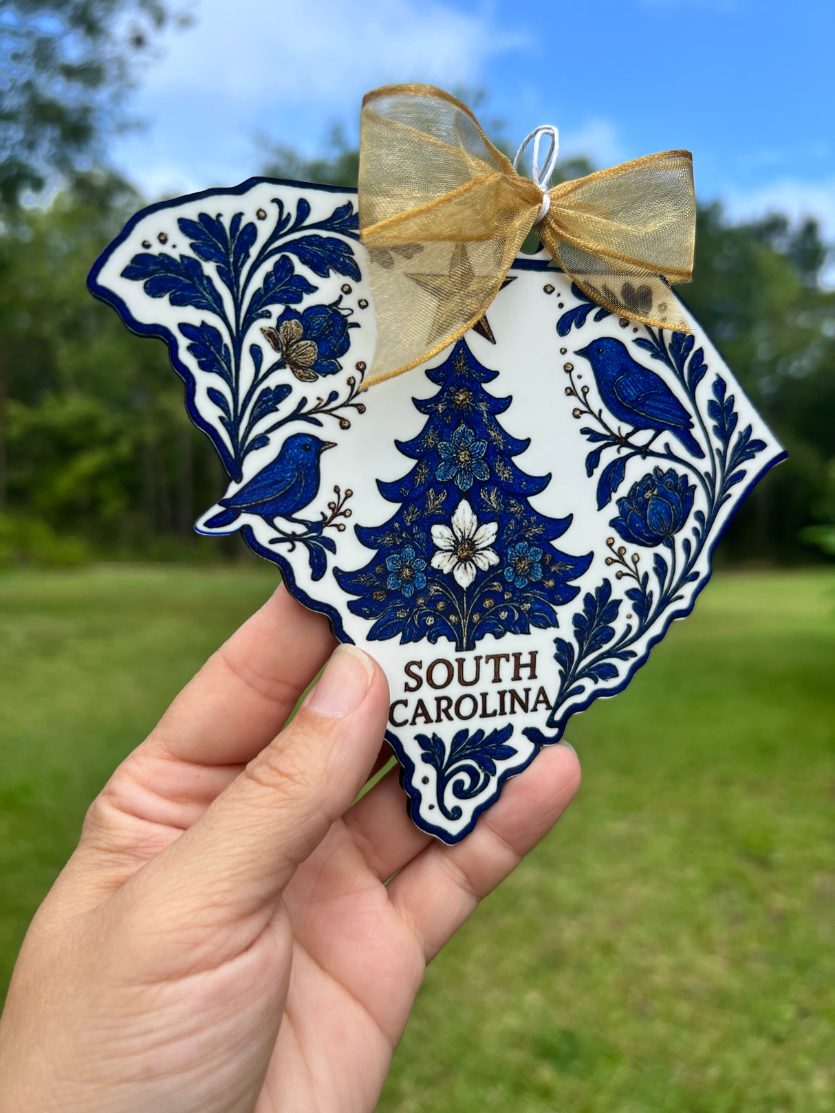 State Sublimated Chinoiserie ornament