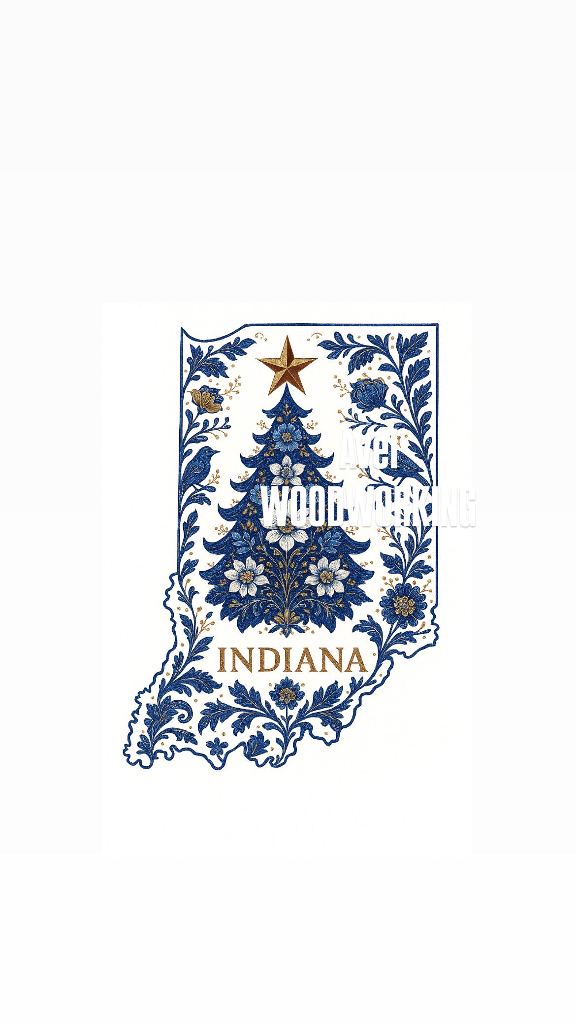 State Sublimated Chinoiserie ornament