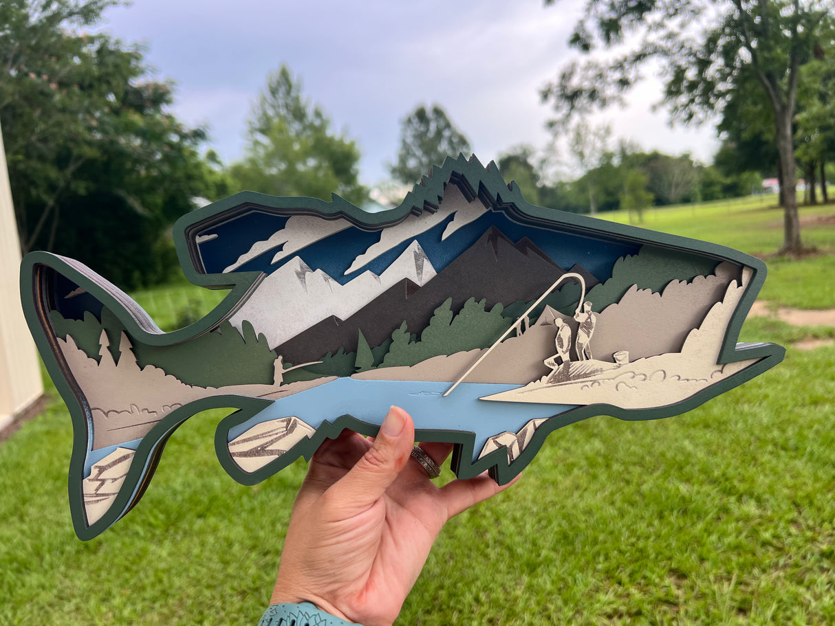 9 Layer Fish Mandala