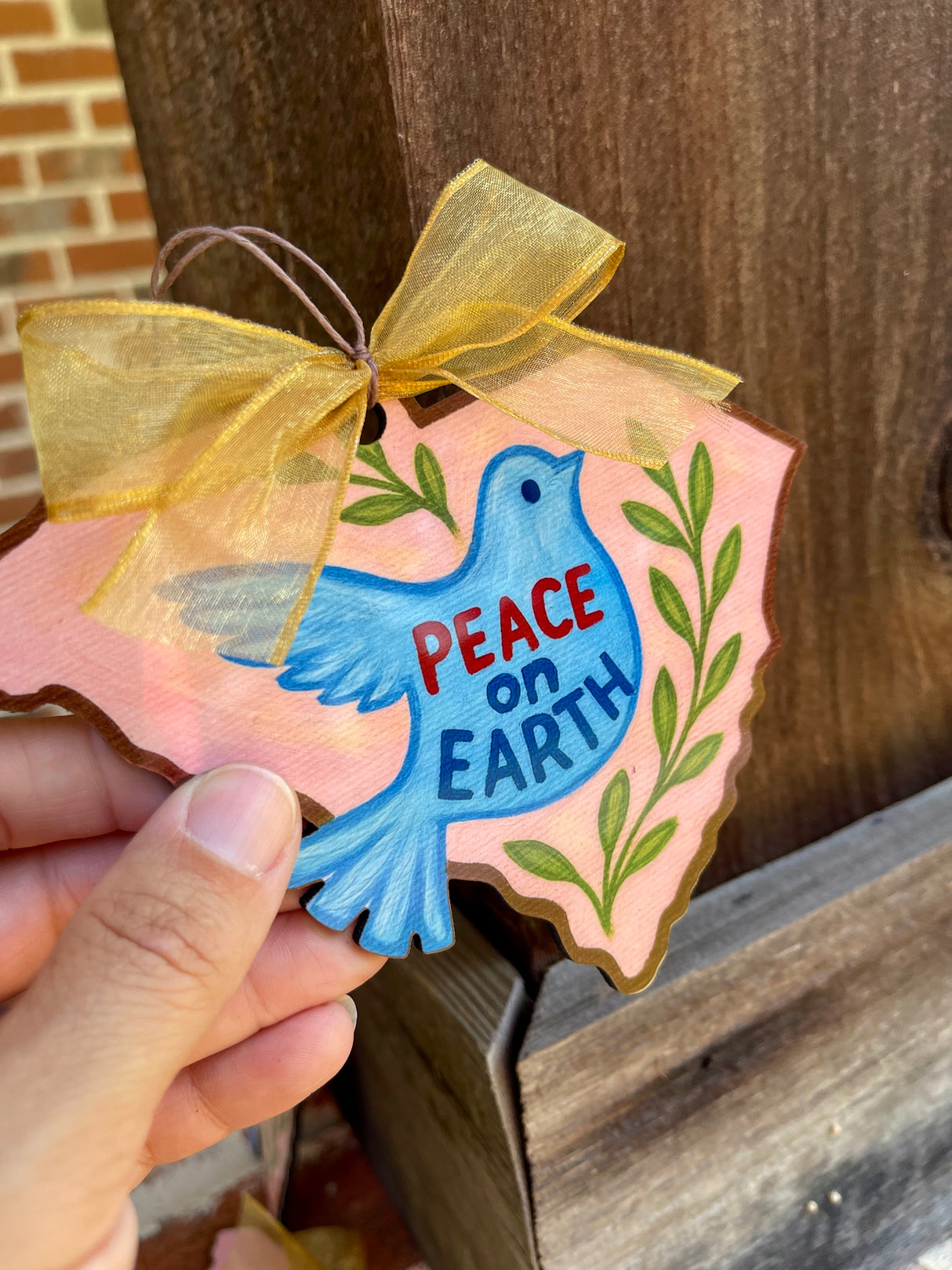 Peace on Earth State Ornament