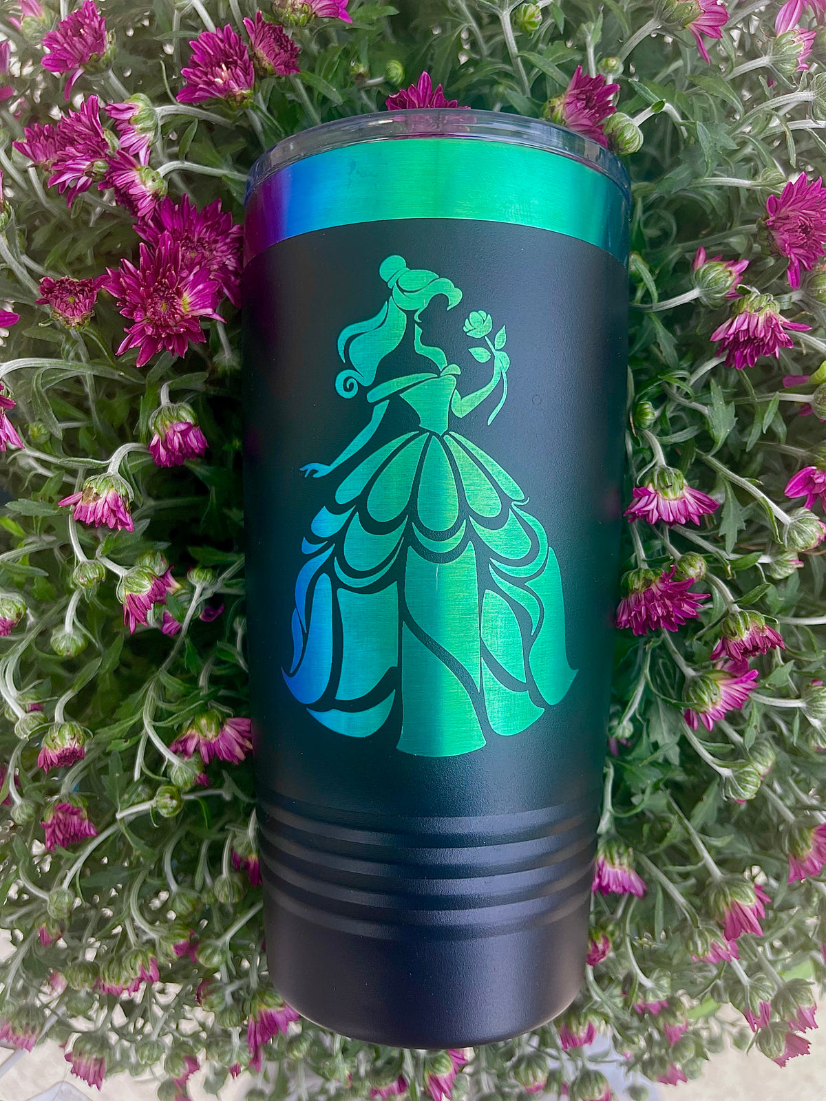 Princess Laser-Engraved Colorful Chrome 20oz Tumbler