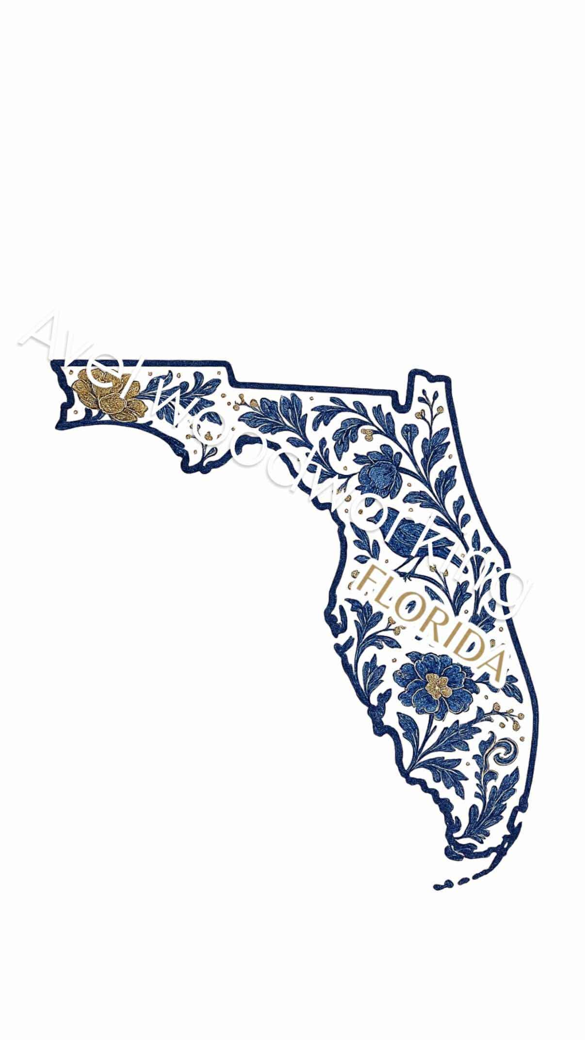 State Sublimated Chinoiserie ornament