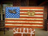 Large American Flag Coin Holder With Cross