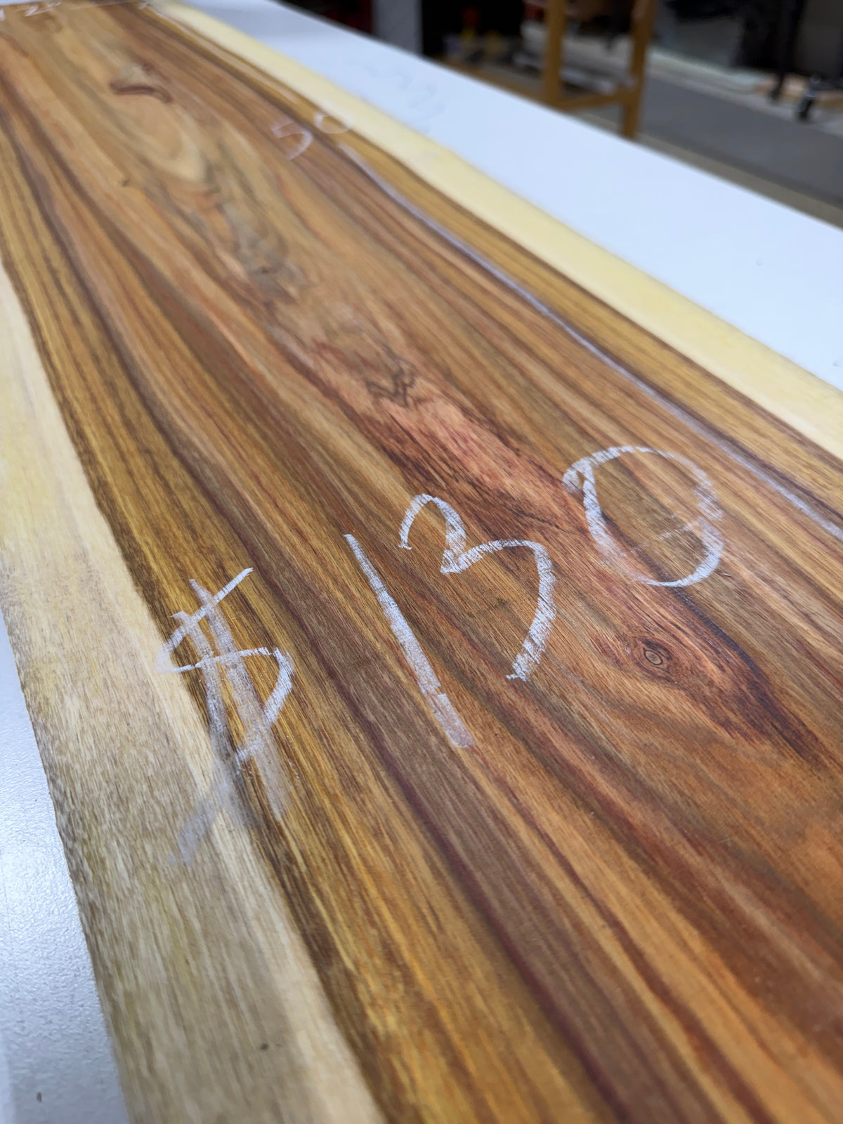 Canarywood Live Edge Slab #CW-001 – 10” × 50” × 5/4”