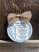 "I am" ornaments