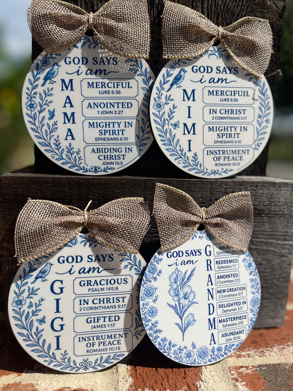 "I am" ornaments
