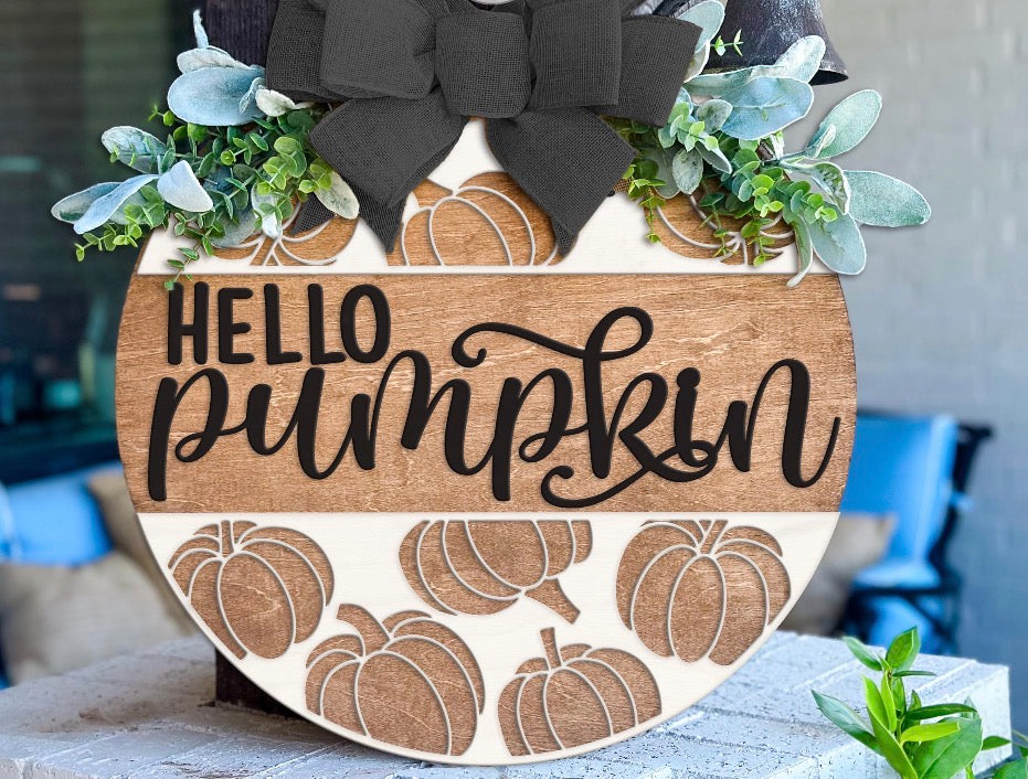 "Hello, Pumpkin" Wall Hanger