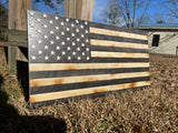Large American Flag Coin Holder With Cross