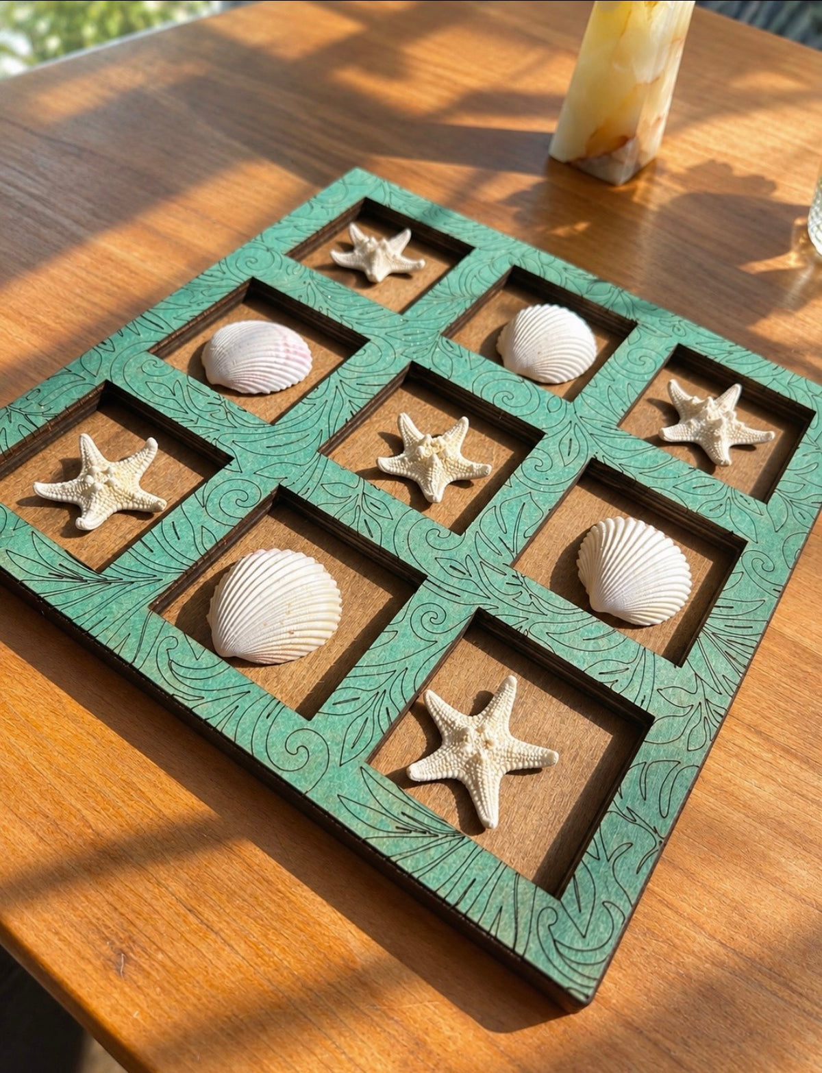 Seashell Tic Tac Toe Board