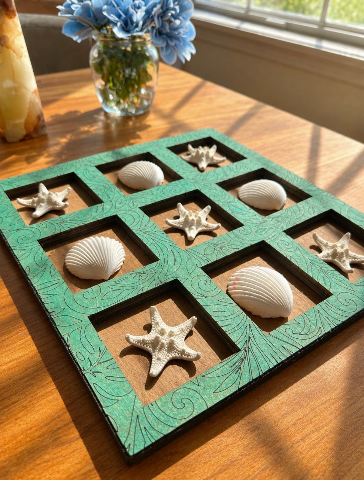 Seashell Tic Tac Toe Board