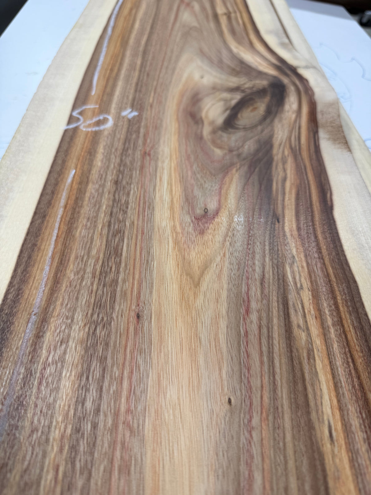 Canarywood Live Edge Slab #CW-004 – 11” × 50” × 5/4”