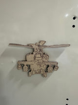 Helicopter Engraved Cut-Outs