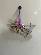 Helicopter Engraved Cut-Outs